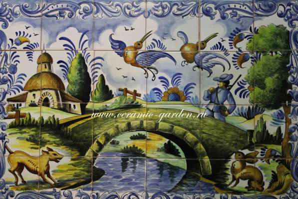 панно на плитке,ручная роспись на плитке из Португалии в Москве фото 15