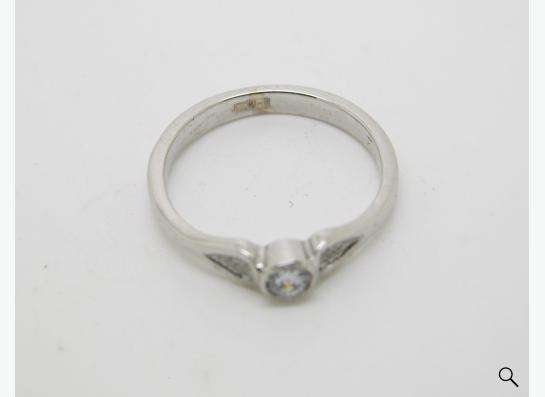 Золотое кольцо с бриллиантом 0.16 карат.