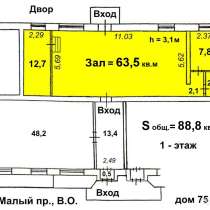 Сдам магазин от 89 до 200м, 1-этаж, 2 входа, ремонт, в Санкт-Петербурге