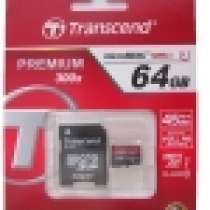 Карта памяти Transcend MicroSD 64Gb Class 10 Ultra High Speed 1 (U1) Premium, в Москве