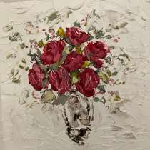 Картина маслом Цветы мастихином, в Москве