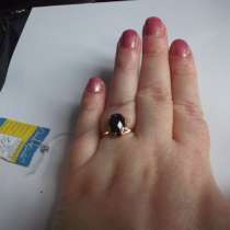 Новое с биркой кольцо с натуральным сапфиром 18.5раз.585пр, в Москве