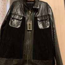 Мужская куртка питон + замша, в Москве
