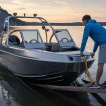 Алюминиевый катер «Хищник 5.5» с реданом на заказ, в Самаре