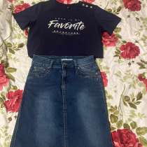 Женская футболка джинсовая юбка, в Санкт-Петербурге