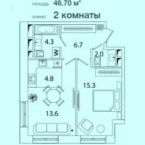 2-комнатная квартира в ЖК "SREDA", в Москве