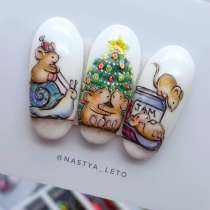 NailArt картина миниатюра "Mouse in christmas", в г.Барселона