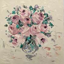 Картина маслом Цветы Мастихином, в Москве