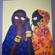 Картина акрилом «Секрет», в Москве