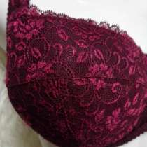 Бюстгальтер белый, бордо (балконет) Roksa L-2396. Размер: 85D, Цветовая гамма: белый (Бюстгальтеры), в Москве