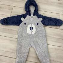 Плюшевый утеплённый комбинезон 74, в Тюмени