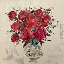 Картина маслом Цветы Мастихином, в Москве