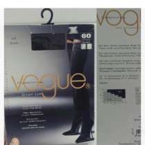 Чулки новые Vogue 60 ден плотные размер М чёрные на резине, в Москве