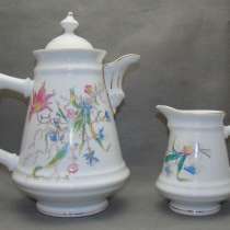 KPM Krister чайник и молочник фарфоровые антикварные 2шт (W400), в Москве
