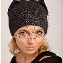 Женская трикотажная шапка с вуалью фирмы SHERONA модель 337, в Москве